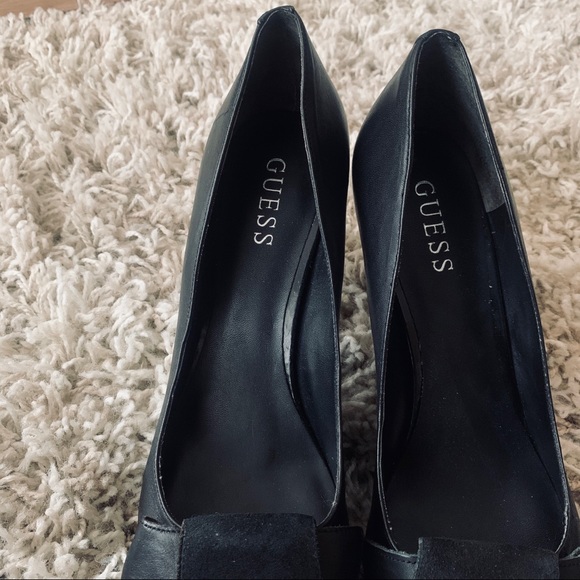 Black Guess 8.5 round toe Pumps with bow - Picture 6 of 8